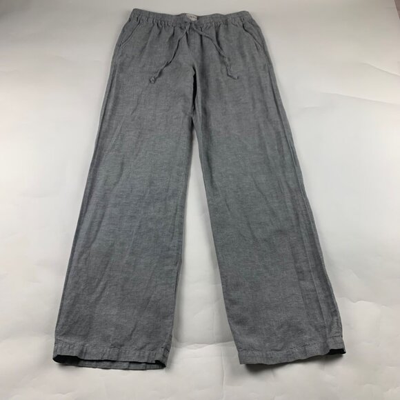 Merona Light Gray Linen Wide Leg Lounge Pant M - Picture 1 of 5
